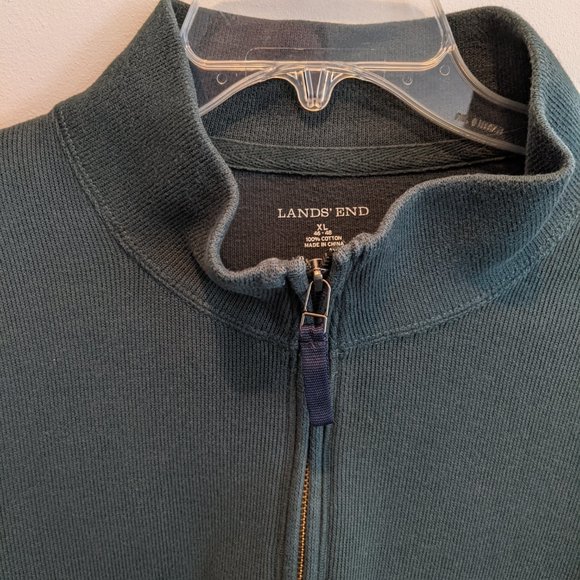 Lands End Colorblock XL Half-zip Sweater - Picture 5 of 8